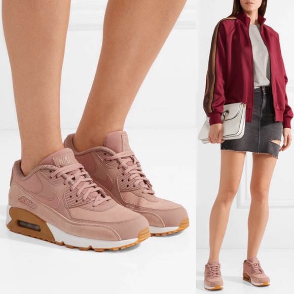 Nike Air Max 90 Suede Blush Pink with Leather Trim Nike Air Max 90 Suede Blush Pink with Leather Trim